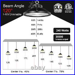 10Pcs 240W 240Watt LED UFO High Bay Light Warehouse Industrial 5000K 36000lm