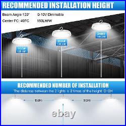 10Pcs 240W UFO LED High Bay Light Factory Warehouse Commercial Lighting 36,000LM