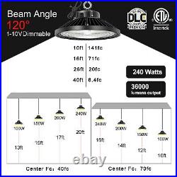 10Pcs 240Watt UFO LED High Bay Light 240W 5000K Warehouse Industrial Lighting