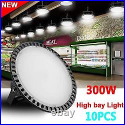 10Pcs 300W UFO LED High Bay Light lamp GYM Factory Warehouse Industrial Lighting