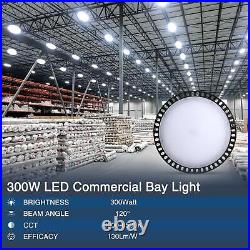 10Pcs 300W UFO LED High Bay Light lamp GYM Factory Warehouse Industrial Lighting