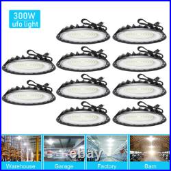 10Pcs 300W UFO Led High Bay Light Commercial Industrial Factory Shop Light 6000K