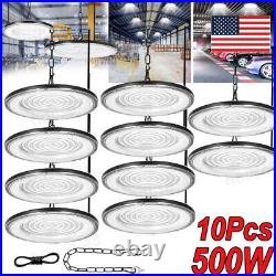 10X 500W High Bay LED Light UFO Industrial Shed Warehouse Factory Farm Fixtures