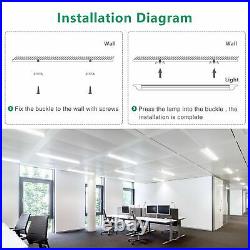 10X LED Linear Batten Tube Light 4FT Ceiling Surface Mount Lamp Fixture Dimmable