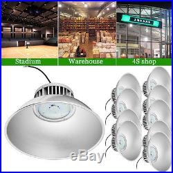 10× 100Watt LED High Bay Light White Lamp Lighting Shed Factory Industry Fixture