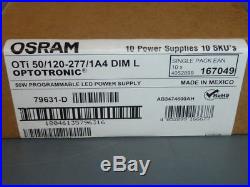 10 Osram Optotronic OTi 50/120-277/1A4 LED Programmable 50W Power Supply Ballast