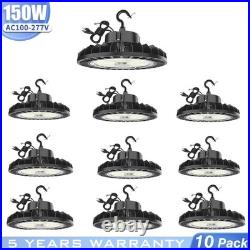 10 PACK 150W 5000K UFO LED High Bay Light Warehouse Shop Commercial Lighting