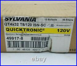 10 PC Sylvania QT4x32 T8/120 ISN-SC 4-Lamp Instant Start T8 Ballast Quicktronic