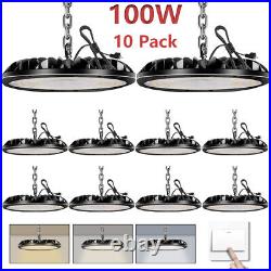 10 Pack 100W UFO LED High Bay Light Commercial Factory Warehouse Industrial Shop