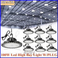 10 Pack 100W UFO Led High Bay Light Factory Warehouse Commercial Led Shop Lights