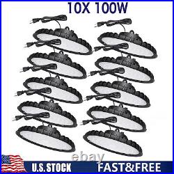 10 Pack 100W UFO Led High Bay Light Factory Warehouse Commercial Light Fixture