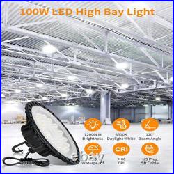 10 Pack 100W UFO Led High Bay Light Warehouse Commercial Workshop Led Shop Light