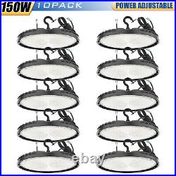 10 Pack 150W UFO Led High Bay Light Warehouse Factory Ceiling Dimmable Fixtures