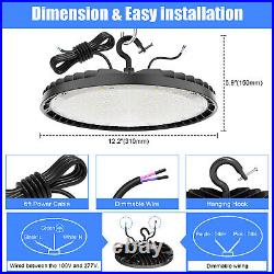 10 Pack 150W UFO Led High Bay Light Warehouse Factory Ceiling Dimmable Fixtures