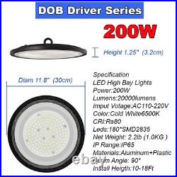 10 Pack 200W High Bay Led Shop Lights Industrial Factory Warehouse Shop Garage
