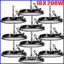 10 Pack 200W UFO LED High Bay Light Commercial Industrial Factory Warehouse Shop