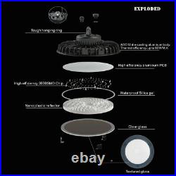 10 Pack 200W UFO LED High Bay Light Factory Warehouse Commercial Light Fixtures