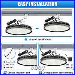 10 Pack 200W UFO LED High Bay Light Shop Fixture Warehouse Gym Industrial Lamp