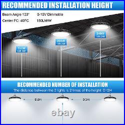 10 Pack 200W UFO LED High Bay Light Shop Fixture Warehouse Gym Industrial Lamp