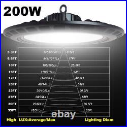 10 Pack 200W UFO LED High Bay Light Shop Industrial Commercial Factory Warehouse