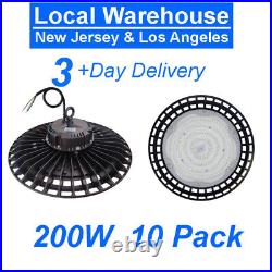 10 Pack 200W UFO LED High Bay Light Shop Industrial Commercial Factory Warehouse