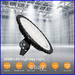 10 Pack 200W UFO LED High Bay Light Warehouse Industrial Factory Shop Shed Lamp