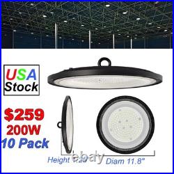 10 Pack 200W UFO Led High Bay Light Factory Warehouse Commercial Led Shop Lights