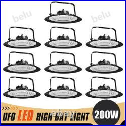 10 Pack 200W UFO Led High Bay Light Factory Warehouse Commercial Led Shop Lights