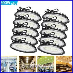 10 Pack 200W UFO Led High Bay Light Industrial Commercial Warehouse Factory Shop