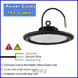 Komint 200W UFO LED High Bay Light – 6-Pack, Commercial/Industrial, IP65, 90-277V