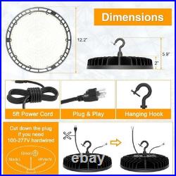 10 Pack 240W UFO LED High Bay Light Commercial Shop Lights Dimmable 4500K5700K