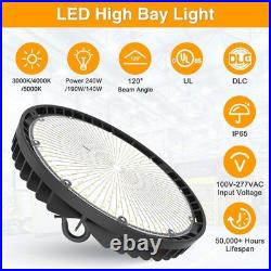 10 Pack 240W UFO LED High Bay Light Commercial Shop Lights Dimmable 4500K5700K
