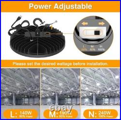 10 Pack 240W UFO LED High Bay Light Commercial Shop Lights Dimmable 4500K5700K