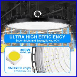 10 Pack 300W Led UFO High Bay Light Shop Commercial Industrial Warehouse 6000K