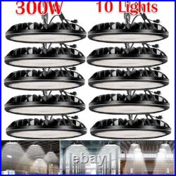 10 Pack 300W UFO LED High Bay Light Factory Warehouse Commercial Light Fixtures