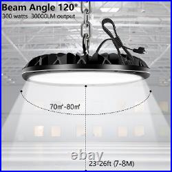 10 Pack 300W UFO LED High Bay Light Factory Warehouse Commercial Light Fixtures