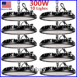 10 Pack 300W UFO LED High Bay Light Garage Industrial Commercial Warehouse Lamp