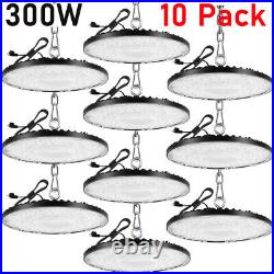 10 Pack 300W UFO LED High Bay Light Shop Factory Warehouse Industrial Fixtures