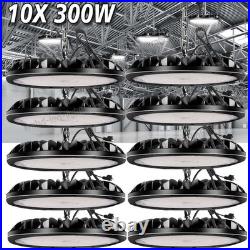 10 Pack 300W UFO LED High Bay Light Shop Industrial Commercial Factory Warehouse