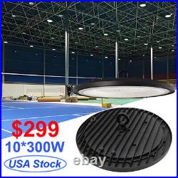 10 Pack 300W UFO LED High Bay Light Shop Industrial Commercial Factory Warehouse