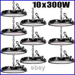 10 Pack 300W UFO LED High Bay Light Warehouse Industrial Commercial Garage Lamp