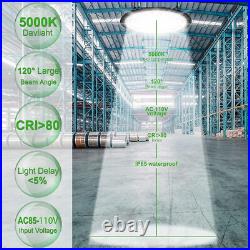 10 Pack 300W UFO LED High Bay Lights Ultra Thin LED Warehouse Lighting Shop Area