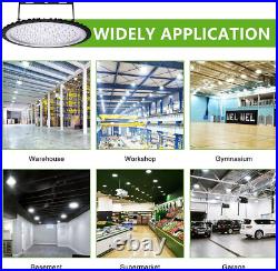 10 Pack 300W UFO LED High Bay Lights Ultra Thin LED Warehouse Lighting Shop Area