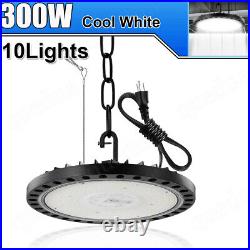 10 Pack 300W UFO Led High Bay Light Factory Warehouse Commercial Led Shop Lights