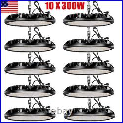 10 Pack 300W UFO Led High Bay Light Factory Warehouse Commercial Light Fixtures
