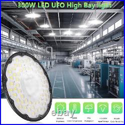 KOMINT 300W UFO LED High Bay Light - 36000 Lumens For Warehouse, Factory, Garage - 90-277V, IP65, 5-Year Warranty