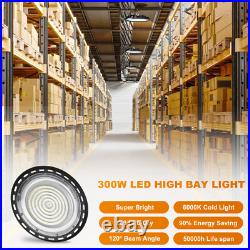 10 Pack 300W UFO Led High Bay Light Industrial Commercial Warehouse Shop Light