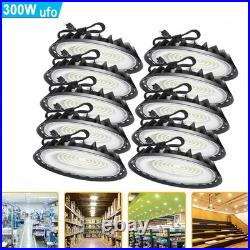10 Pack 300W UFO Led High Bay Light Shop Industrial Commercial Factory Warehouse