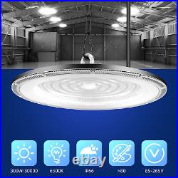 10 Pack 300W UFO Led High Bay Lights Commercial Warehouse Factory Light Fixtures