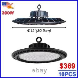 10 Pack 300W UFO Round Led Shop Lights Industrial Commercial High Bay Led Light